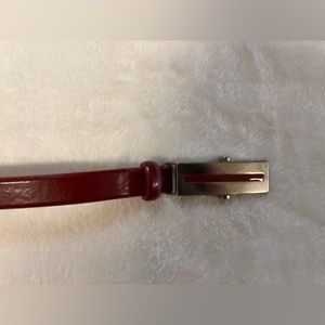 Juliana Collection. Red Belt with Brass Clasp. Size Large. Excellent Condition.